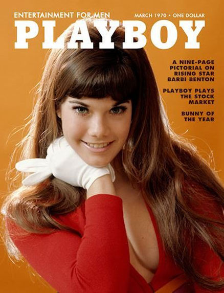 Playmate of the Month is Christine Koren. Displayed by permission of Playboy, Inc. Playboy: August 1970, Liz Jordan, &copy; 1970 Playboy, Inc