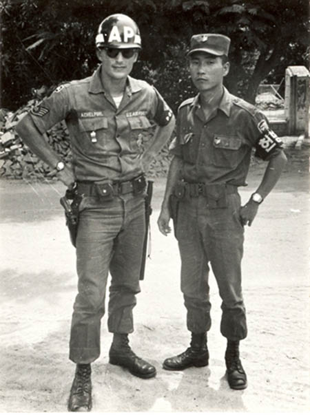 2. Phan Rang MP Station. SSgt John Achelpohl. and QC. Photo by: SSgt John Achelpohl. 1966.