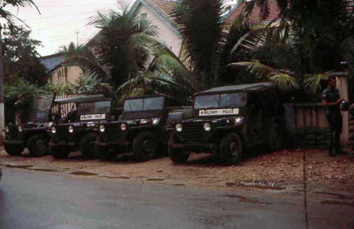 9. Phan Rang MP Station. QC/MP Jeeps. Photo by: SSgt John Achelpohl. 1966.