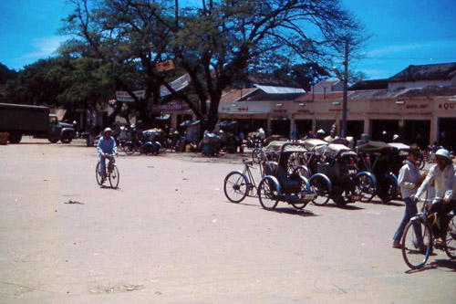 14. Phan Rang Joint Town Patrol. Town Square. Photo by: SSgt John Achelpohl. 1966.