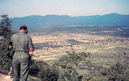 30. Phan Rang MP Station. Photo by: SSgt John Achelpohl. 1966. Note toddler in the basket!